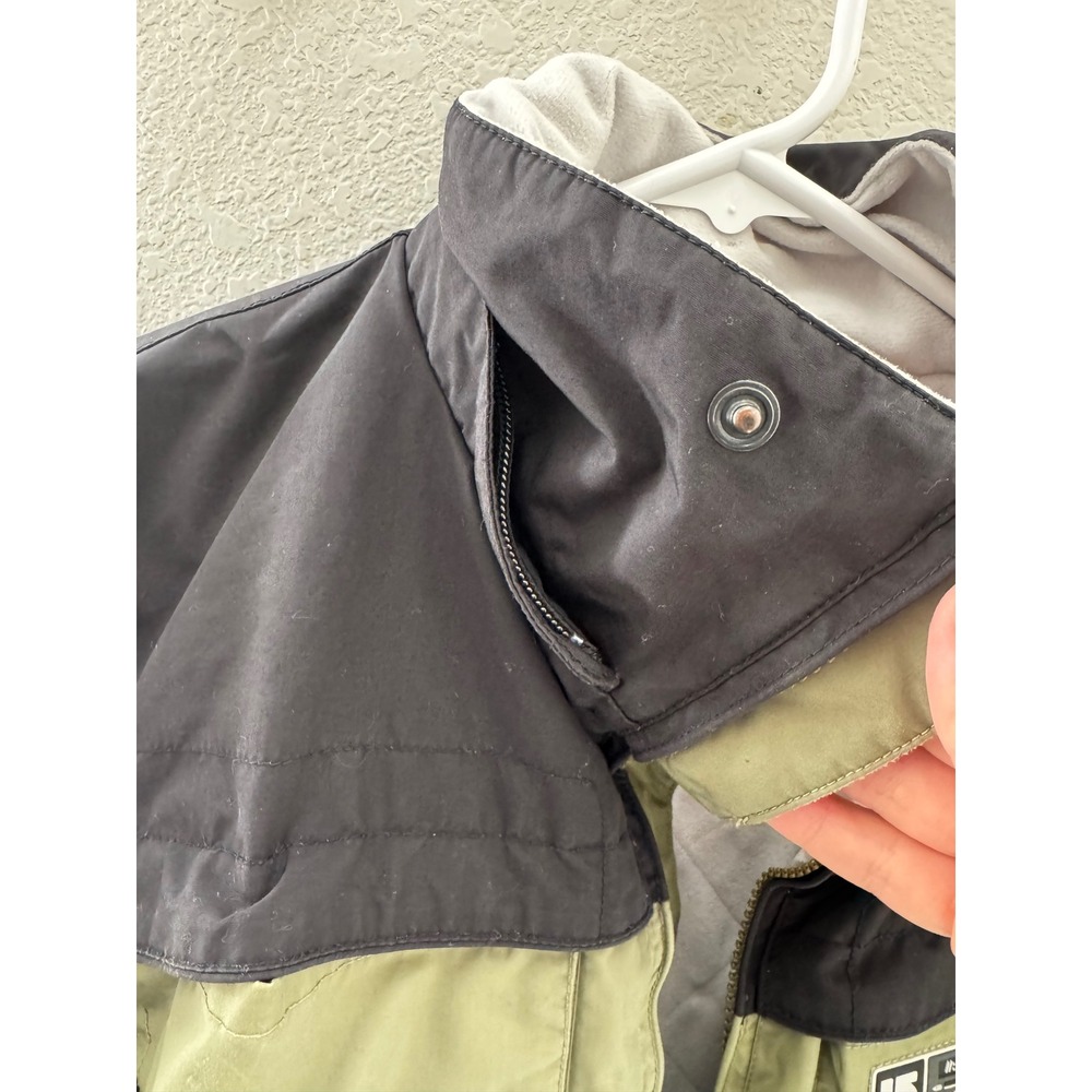 Burton Kids Snowboard Jacket Olive Green Colorblock Full Zip Size L 14-16 *read - Picture 10 of 10
